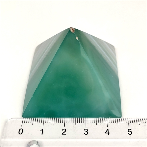 Agat Grøn Pyramide 4,5 cm 